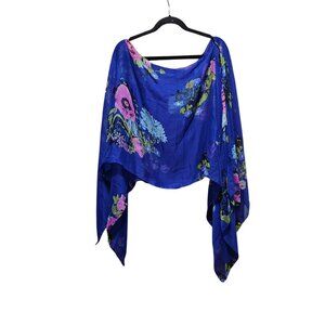 Floral Blue Swim Coverup